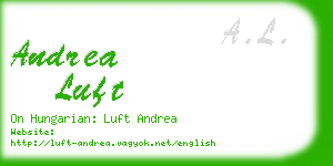 andrea luft business card